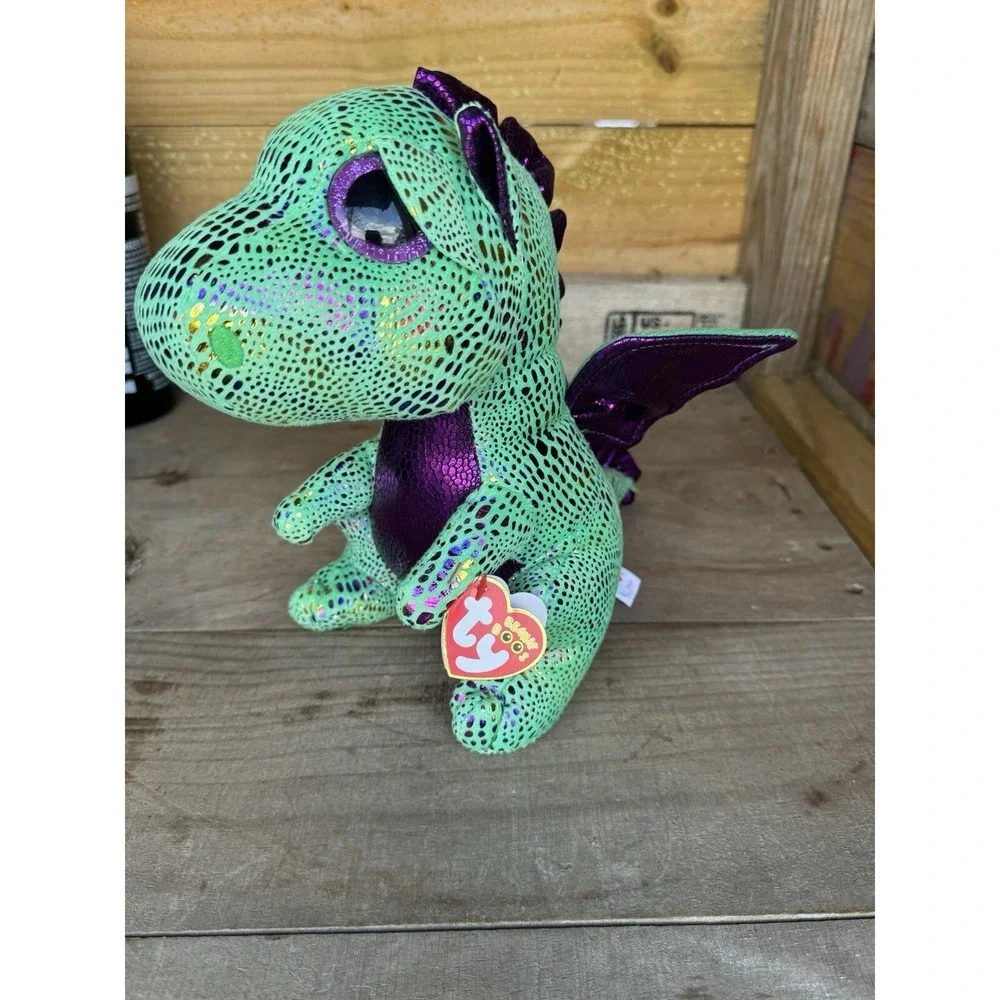 Ty‎ Beanie Boos Cinder The Green Dragon Plush Toy 9